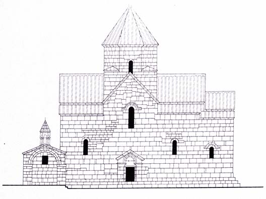Gayane Elevation of South Wall Drawing