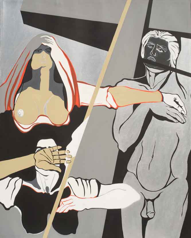 Was it all in Vain?  1967 Acrylic on linen, 61” x 48”