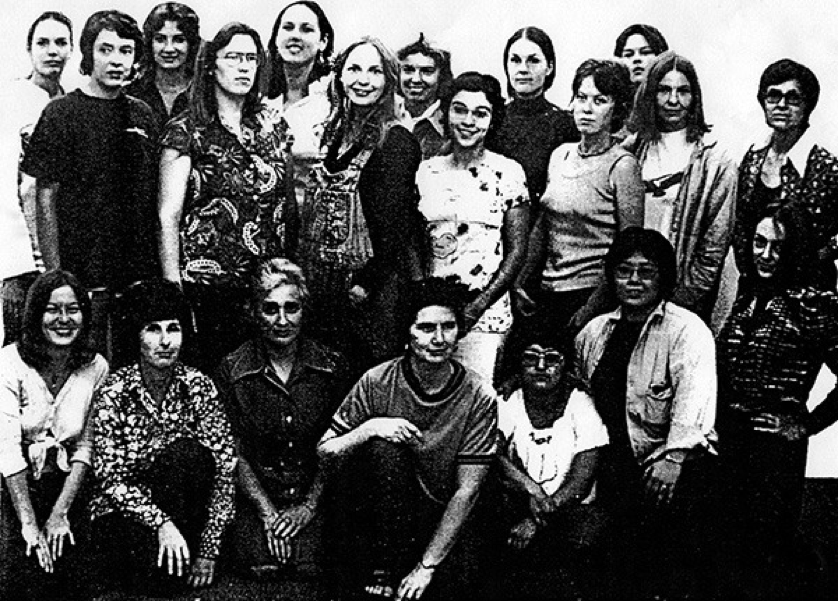 1974, Gallery 25, Fresno, CA.  Mary Maughelli - front row, center