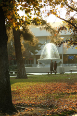 Fountain on campus