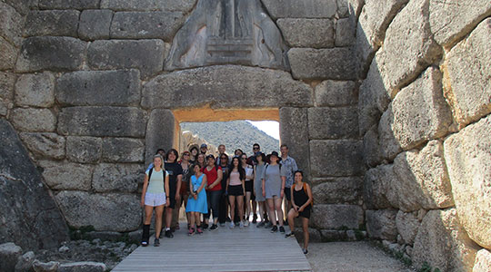 Students in a study abroad program