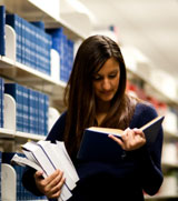 Female Student in the library