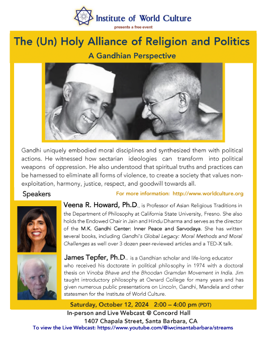 Howard talk Institute for World Culture - Flyer