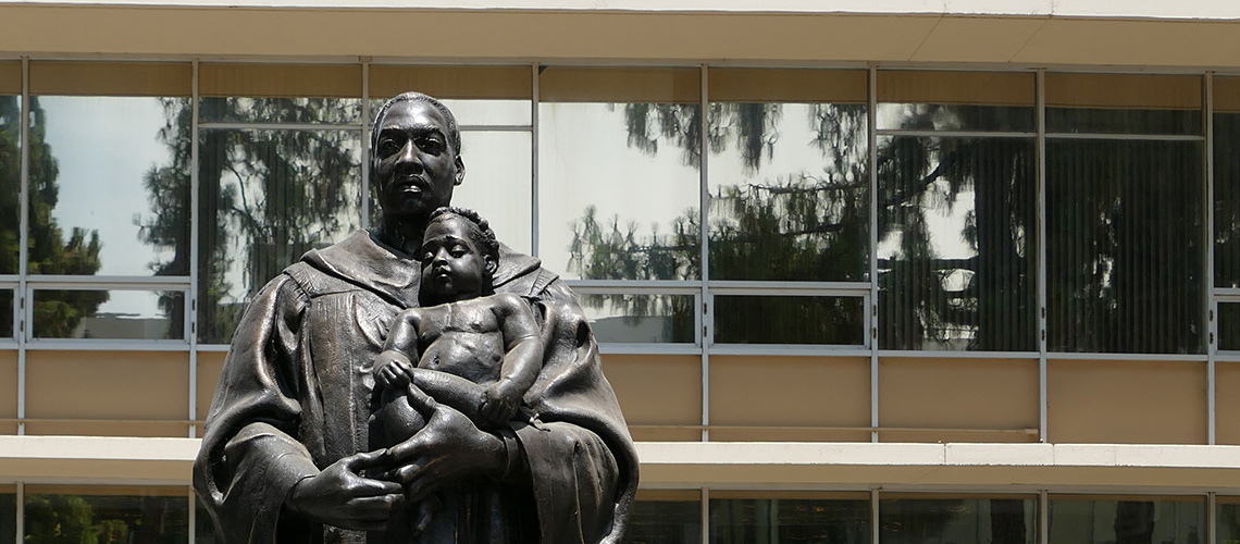 Dr. Martin Luther King Jr. statue in the Fresno State Peace Garden