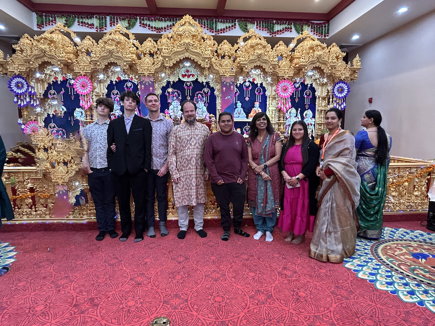 Group photo at hindu temple