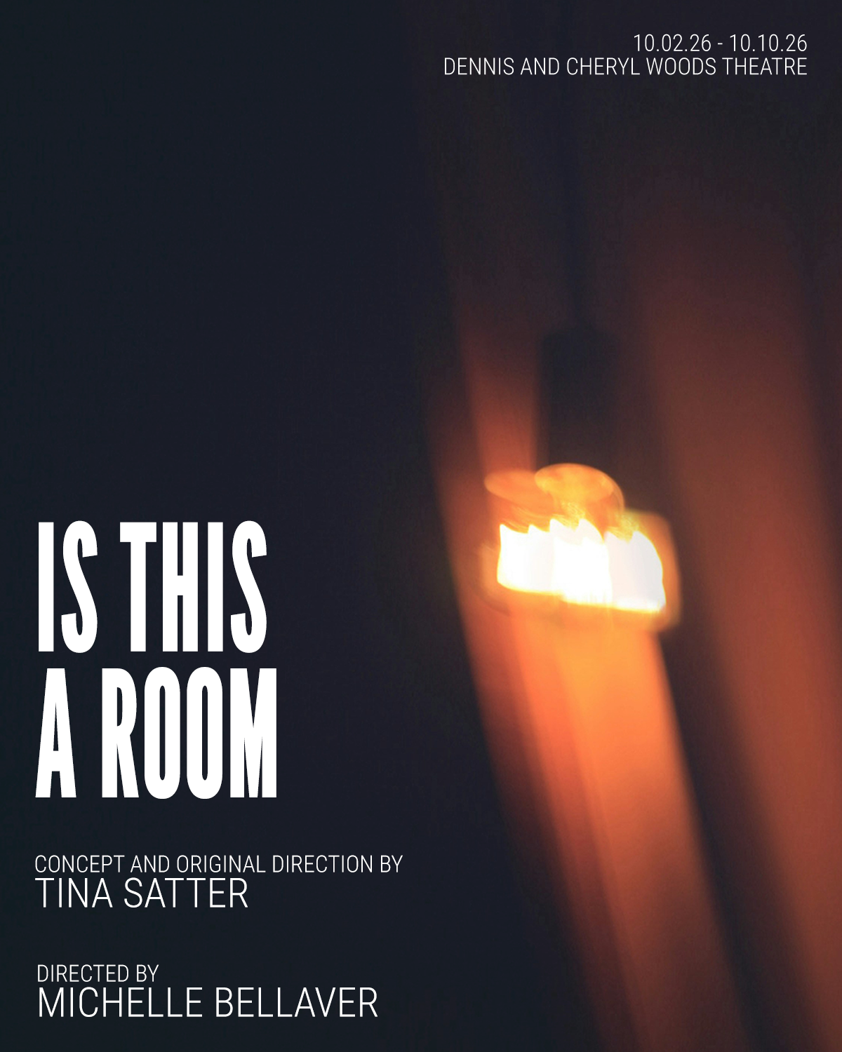 blurred light bulb with black background, text reads "Is This A Room"