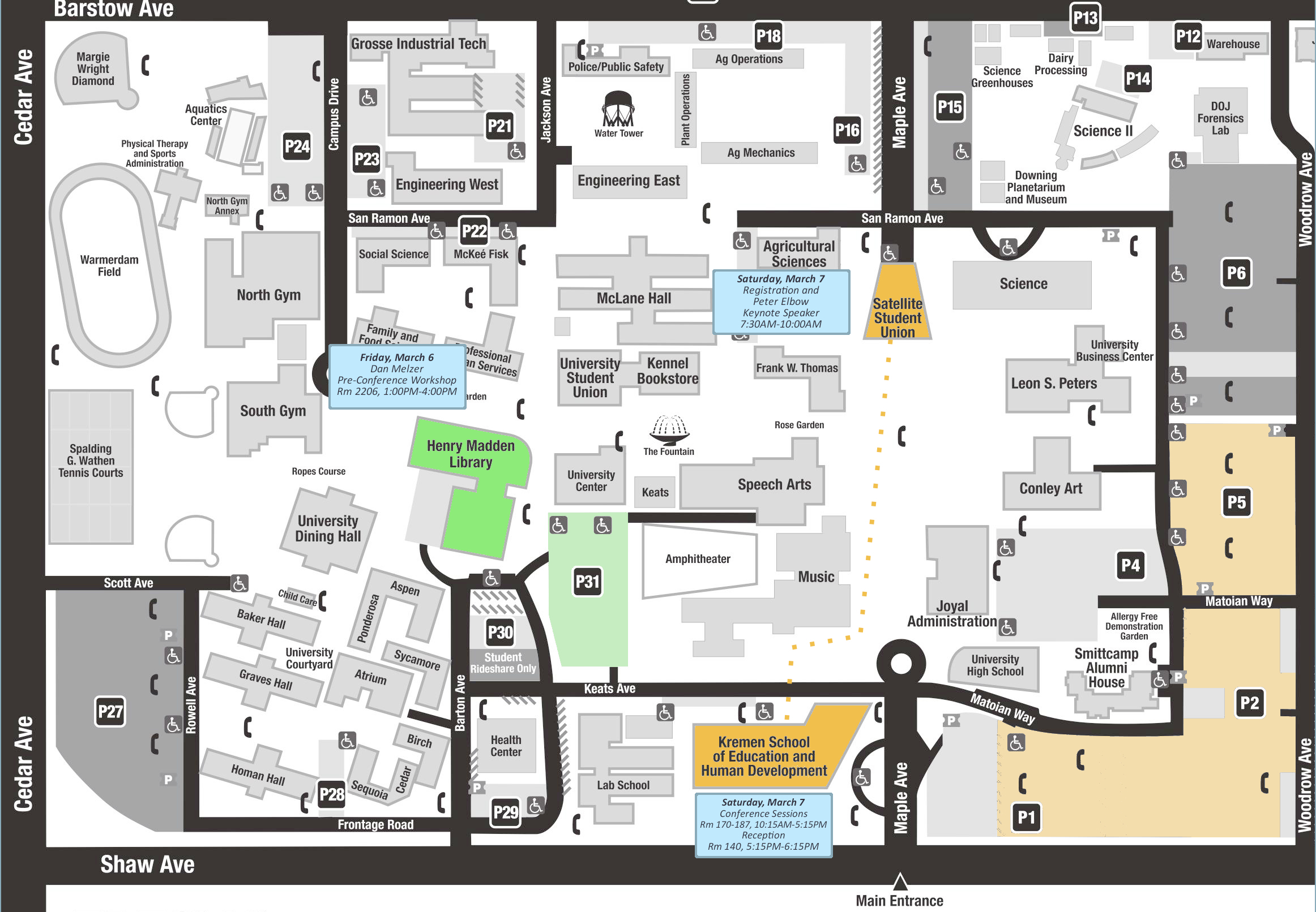 Conference Events Campus Map